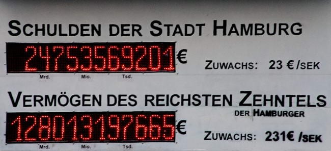 Schuldenuhr Uni Hamburg